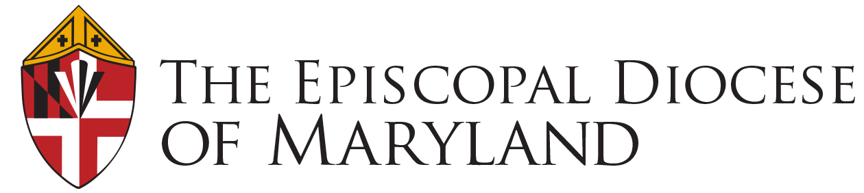 The image features the logo of The Episcopal Diocese of Maryland, displaying a shield with religious symbols and text alongside it.